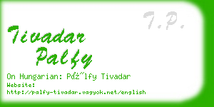 tivadar palfy business card